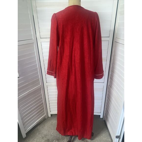 Vintage 60s It's A Charm Velvet Robe Housecoat Dressing Gown Sz Large USA Made - Picture 5 of 10